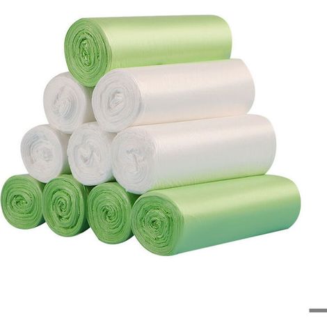 200 sacs poubelles biodégradables, sacs poubelles compostables biodégradables de 20 litres d\'épaisseur pour la nourriture, la ma