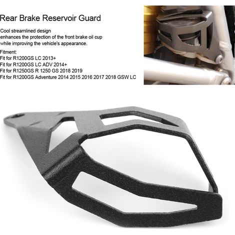 Motorradmodifikation 2013-2020 R1250GS/R1200GS LC ADV: Halterung zum Schutz des hinteren Bremsflüssigkeitsbehälters (schwarz) (1/5)