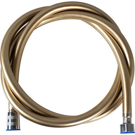 150 cm goldener flexibler Duschschlauch aus PVC, hochwertiges Handbrausenrohr mit Standardgewinde für Badewannendusche, 1 Stück 13Thirteen (1/3)