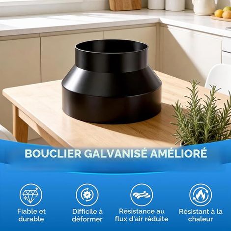 Round Pipe Reducer 150mm to 100mm Galvanised (1/2)