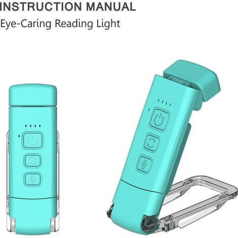 Lampe à pince portable rechargeable par USB, lampe de bureau, mini lampe de lecture LED bleue protégeant les yeux