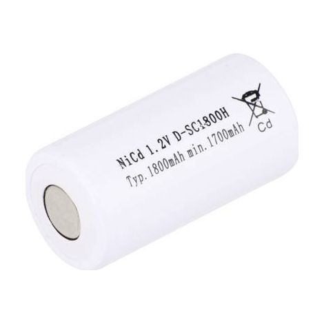 Mexcel SC1800H Pile rechargeable spéciale Sub-C résiste aux températures élevées, flat-top NiCd 1.2 V 1800 mAh 1 pc(s) W071561 (1/2)