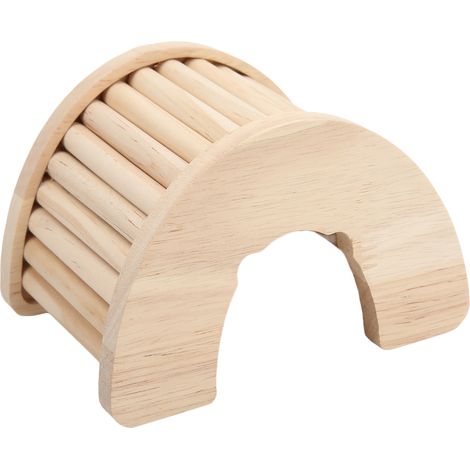 Pont en bois en forme d'arche pour hamster, jouet multifonctionnel pour rat, cochon d'Inde, chinchilla, furet et ours doré (1/5)