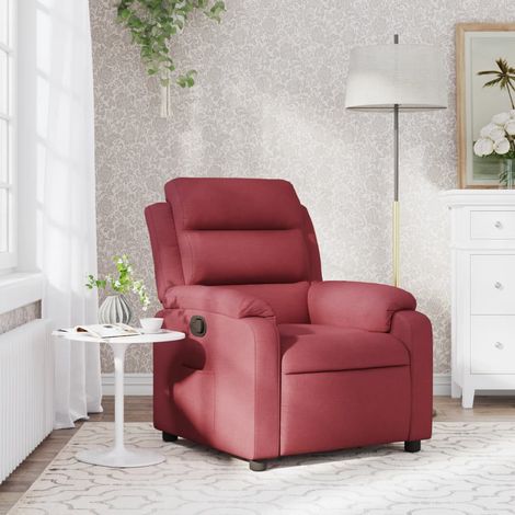 vidaXL Fauteuil inclinable Rouge bordeaux Tissu (1/5)