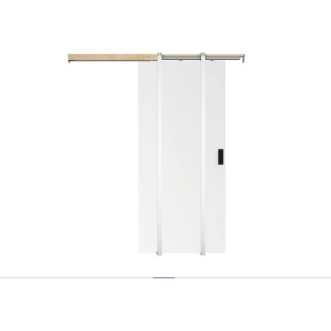 Porta scorrevole con sistema a incasso H205 x L83 cm MDF + PVC Bianco - VARIN II (1/3)