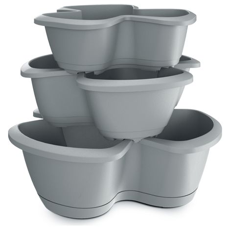 Prosperplast Blumentopf RESPANA TRIO Grau 47 cm (1/2)