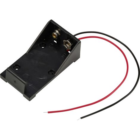 TRU COMPONENTS TC-13220592 Support de pile 1x 6LR61 (9 V) raccordement par fils (L x l x H) 55 x 31 x 21 mm Y739163