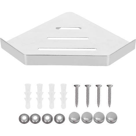 Étagère de Douche Murale en Coin, Support de Rangement pour Salle de Bain, Type à Percer (1/5)