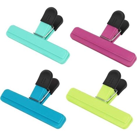 4er-Pack große Chip-Clips, Lebensmittel-Clips und Einkaufstüten-Clips zur Aufbewahrung von Lebensmitteln