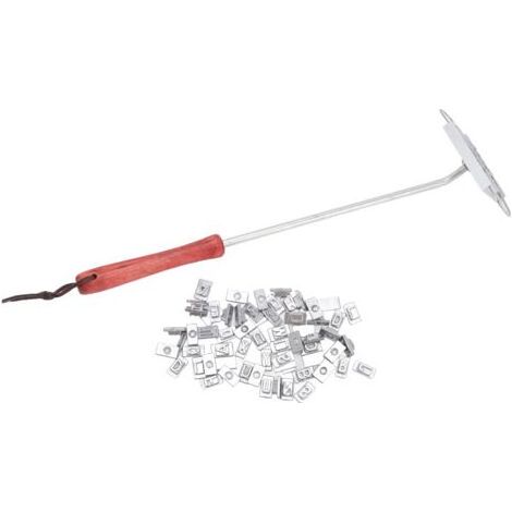 Fer à marquer pour barbecue, lettres anglaises, en acier inoxydable, avec manche en bois, pour steaks. (1/5)