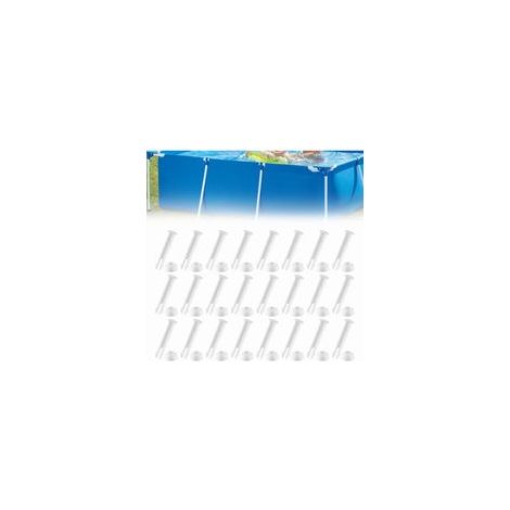 Packung mit 24 Intex-Poolbefestigungsstiften und -dichtungen aus Kunststoff, 6 cm lange Dichtungsstifte für Intex-Pools mit Metallrahmen (Modelle 28270-28272), Intex-Pool-Ersatzteile (1/5)
