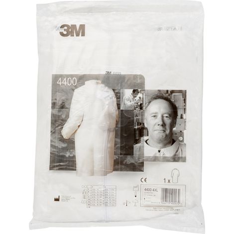 3M 4400WXL  Einwegmantel 4400 Kleider-Größe: XL     Weiß
