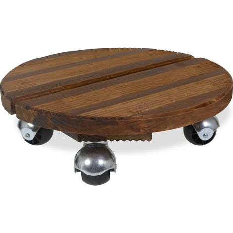 Roule plante BOIS rond naturel 30 cm (1/5)