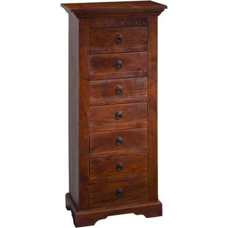 Kommode Akazie 47x43x112 nougat lackiert OXFORD 523