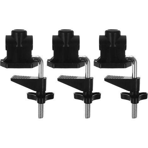 Pince de Fixation pour Lampe de Table Noire, Lot de 3 Pièces Alliage Métal-plastique, Finition Soignée et Texture, Usage Boutique et Dortoir (1/5)