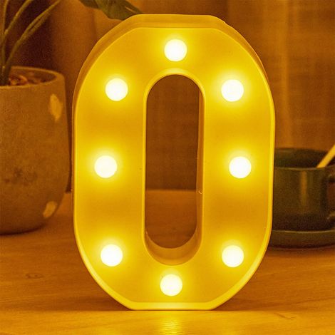 Lettre Lumineuse Led - 20,3 Cm - Alimentation Sur Piles - Pour Décoration De Fête Mariage Anniversaire Noël - Lot De 26 Lettres (1/5)