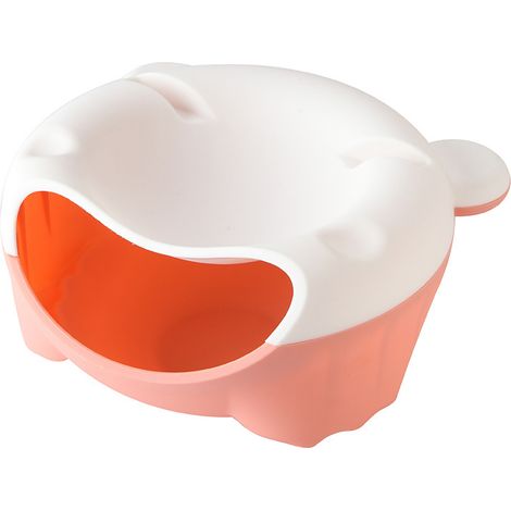 Poubelle de bureau maison chambre salon bureau Mini plastique cadeau assiette de fruits Table lit paresseux poubelle poubelle(poudre blanche) (1/5)