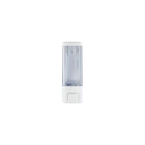 Dispenser bianco per sapone e acqua, dispenser igienico a parete per sapone liquido ecc., non richiede foratura, capacità 350 ml, 5,8 x 7,5 x 18,3 cm, plastica (1/5)