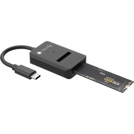 Techly IADAP USB32-SATASSD Speicherlaufwerksgehäuse SSD-Gehäuse Schwarz M.2
