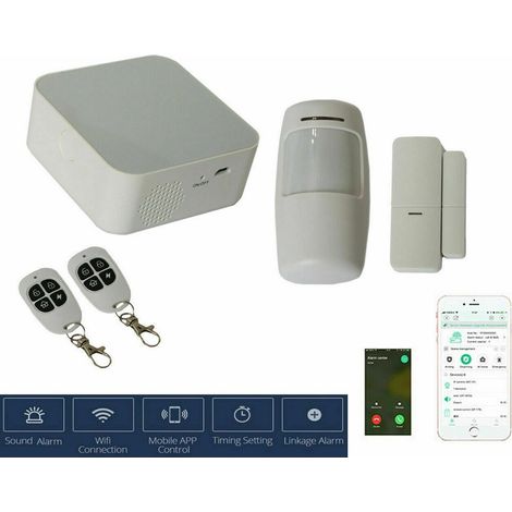 TRADE SHOP - Kit Allarme Antifurto Casa Wi-fi Wireless Sensore Porte Finestre 2 Telecomandi - (1/5)