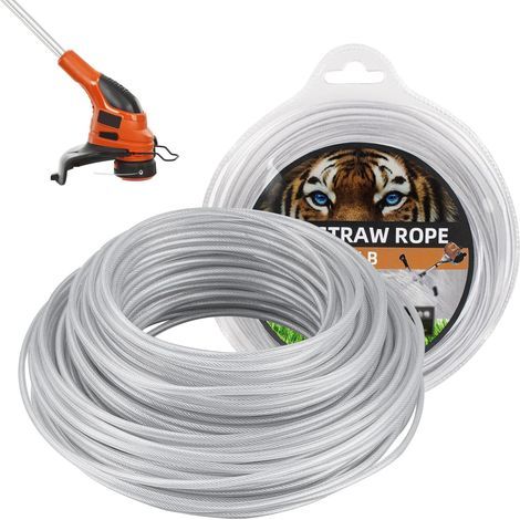 Fil de Coupe Bordure 3mm x 41m - Fil en Acier pour Débroussailleuse, Remplacement Compatible avec Modèles de Tondeuse (1/5)