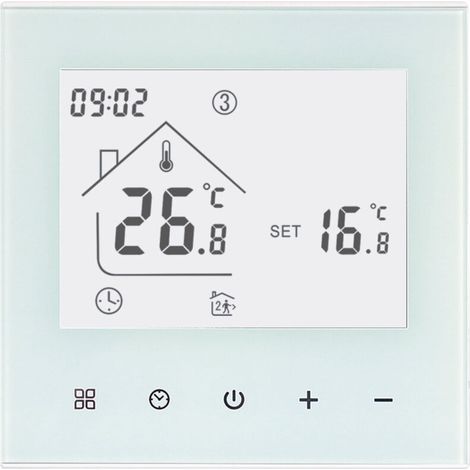 Thermostat WiFi Programmable Blanc pour Chauffage Blanc