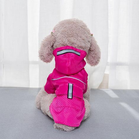 impermable Pour Animaux De Compagnie (rose Rouge Convient Environ 4 - 6 Kg) - Impermable Pour Chiot Chat Bande Rflchissante De Nuit Pour Permett (1/5)