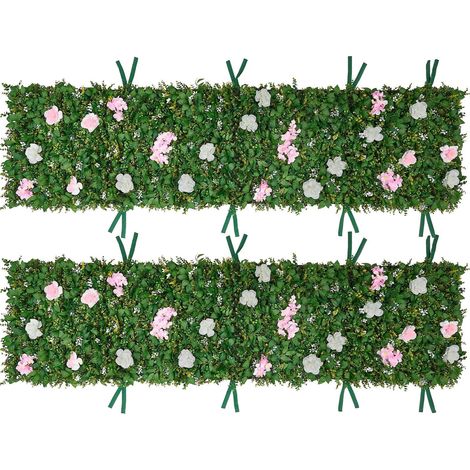 Panneaux Floraux Artificiels de Luxe,2 PCS,61 x 2438 cm,Décor 3D en Soie,Idéal pour Mariages,Événements et Décoration Intérieure (1/5)