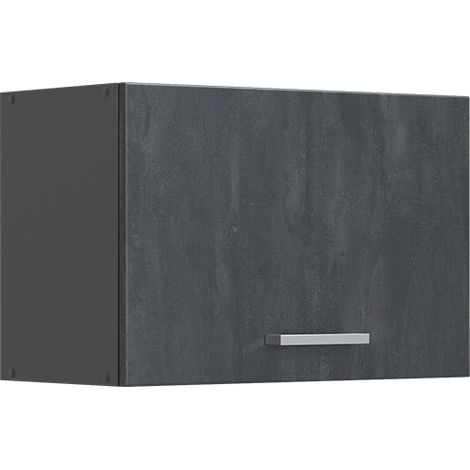 Pensile da cucina R-Line, Calcestruzzo nero, 60 cm Piatto, Vicco