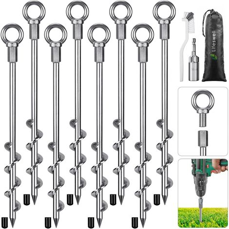 Bodenanker 8 Stück Heavy-Duty aus Stahl – Trampolinheringe – Sturmanker (1/5)