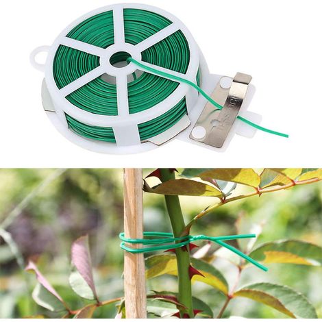 Fil de fer en plastique à torsader de 30 m pour jardin, idéal pour les fleurs et les arbres. (1/5)