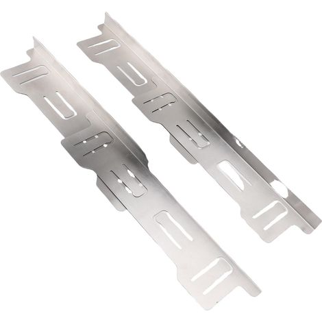 Cache-espace pour plaque de cuisson 35-70 cm, réglable, en acier inoxydable, design minimaliste, argenté (1/5)