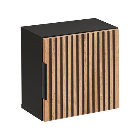 Ac-Deco – Armoire murale 1 porte Gaia – Meuble de rangement salle de bain – Panneaux stratifiés – Fixation murale – Système de fermeture silencieuse (1/5)