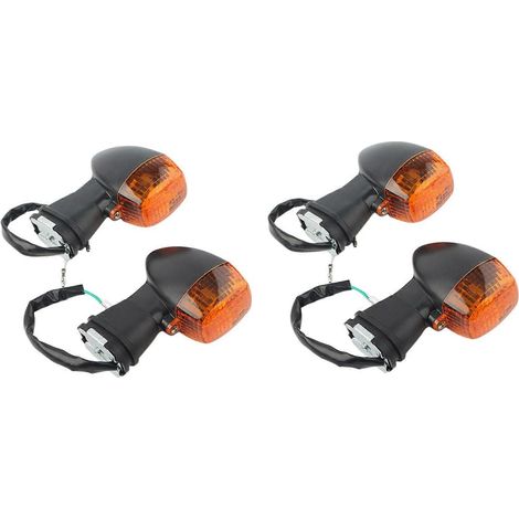 2 clignotants latéraux pour moto KAWASAKI ZX600 Ninja ZX-6R ZX9R ZXR400 KLE 250/400/500 ZX7R Jaune (1/5)
