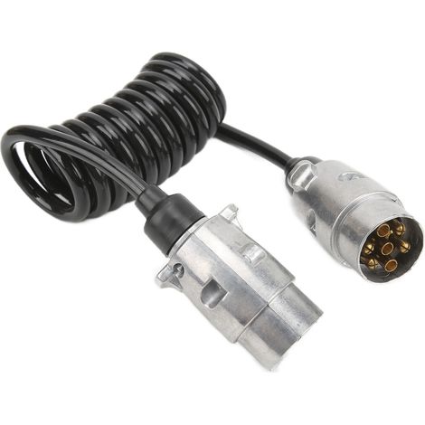 Câble Rallonge Remorque 2 Mètres 7 Broches Métal Norme Européenne Accessoire Voiture (1/5)