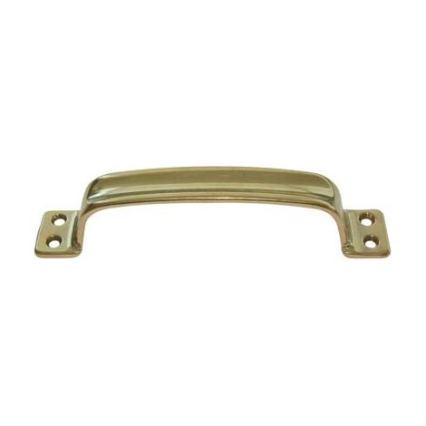 MANIGLIETTA MOBILI SCANNELLATA - OTTONE LUCIDO I.MM 140- 5 pezzi