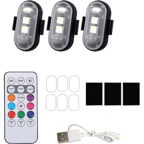 Strobe Light - Rechargeable Wireless LED Warning Light - For Motorcycle Aircraft Outdoor Use - 1 Piece (1/5)