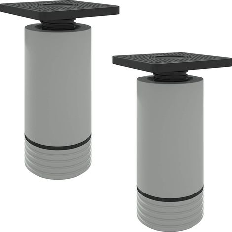 Furniture Feet Adjustable 2 pcs White 64 x 64 x 100 mm PP vidaXL