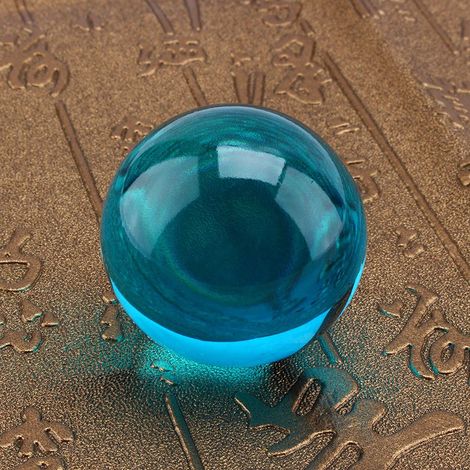 Boule de guérison en quartz bleu royal naturel rare 40mm avec support