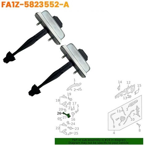 Two FA1Z5823552A front door limiters for 2015-2018 Ford Lincoln MKX (1/4)