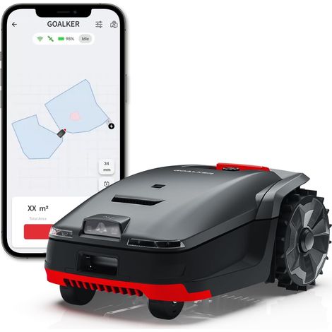 GOALKER H1 Robot tondeuse RTK VSLAM 2000 m² Pente 45 % Contrôle App, noir