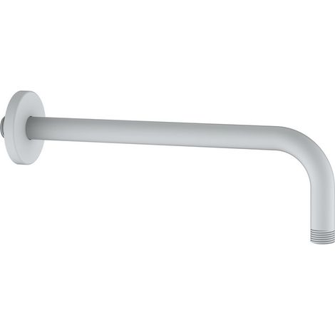 Braccio doccia tondo 30 cm bianco con attacco universale