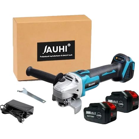 Meuleuse d'angle, moteur sans balais, vitesse de 20000 tr/min, 2 Batterie-388VF (1/2)