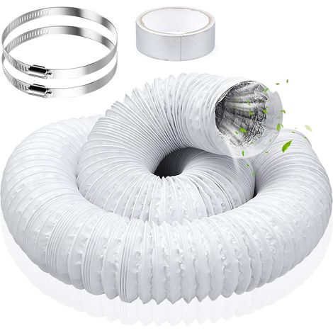 125 mm Tuyau de Ventilation Tuyau d'Evacuation en PVC Aluminium 3m (1/5)