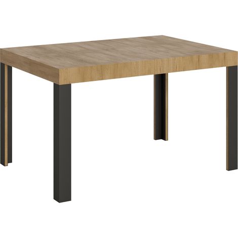 Tavolo allungabile 90x130/234 cm Linea Quercia Natura telaio Antracite (1/5)