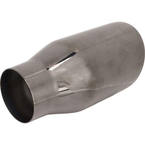 Tuyau d'échappement automobile, acier inoxydable noir, entrée 60 mm, sortie 89 mm, tube adaptateur de tuyau d'échappement à sortie unique. (1/5)