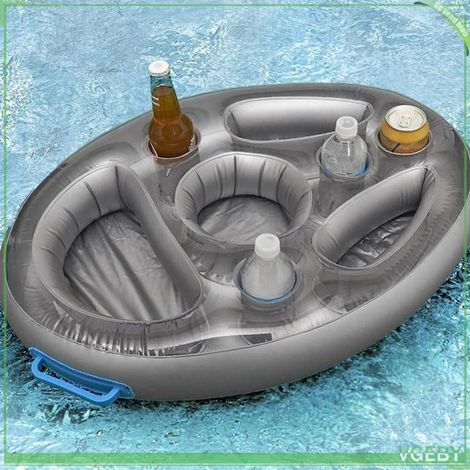 Porte-gobelet flottant - FAFEICY - 21×18×6 cm - Léger & gonflable - Réutilisable - Stabilise boissons piscine (1/5)