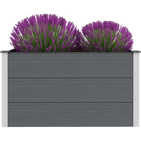 INLIFE Lit surélevé de jardin WPC 100 x 50 x 54 cm Gris (1/5)