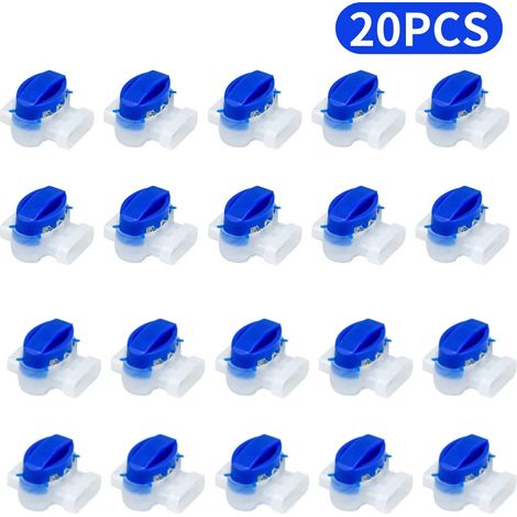 (20 pièces) Connecteurs de câble électrique étanches pour robot tondeuse, sans dénudage, compatibles avec les tondeuses Gardena/Husqvarna/Worx/Robomow (1/4)