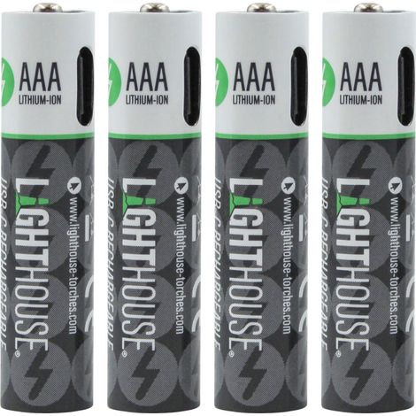 Pack of 4 AAA USB-C Rechargeable Li-Ion Batteries